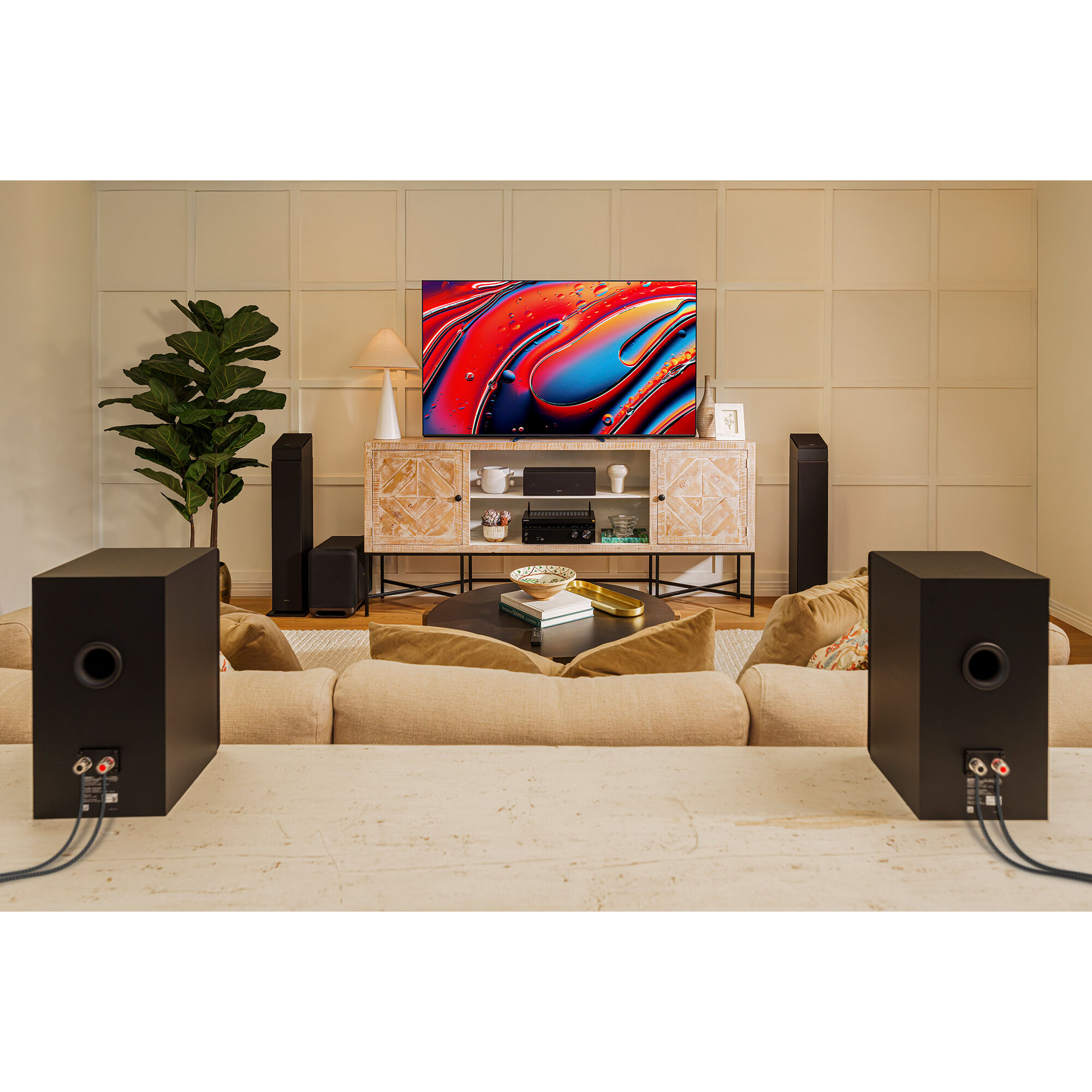 Sony Bookshelf Speakers (Pair) - Black | P.C. Richard & Son