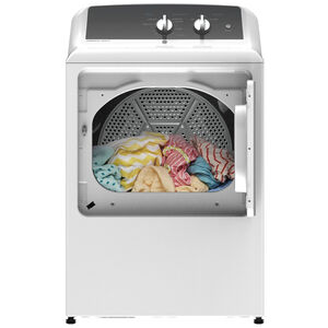 GE 27 in. 6.2 cu. ft. Gas Dryer with Aluminized Alloy Drum - White, , hires