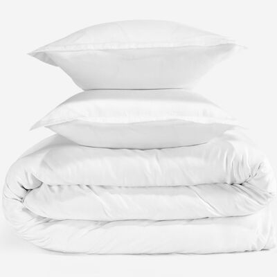 BEDGEAR Performance Duvet & 2pc Sham Set, Solid, White, King | BGB035560