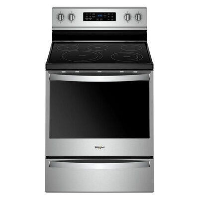 Whirlpool 30 in. 6.4 cu. ft. Standard Convection Electric Range with Radiant Burners - Stainless Steel | WFE775H0HZ