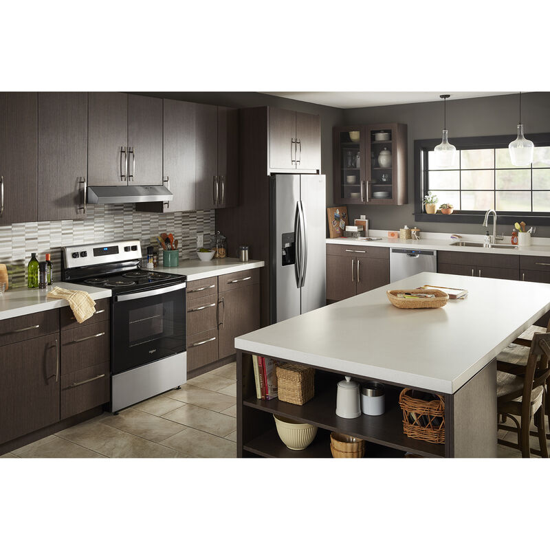 Whirlpool 30 in. 4.8 cu. ft. Electric Range with Coil Burners - Stainless Steel, Stainless Steel, hires