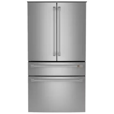 Cafe 36 in. 23.2 cu. ft. Smart Counter Depth 4-Door French Door Refrigerator with Internal Water AutoFill Pitcher - Stainless Steel | CJE23DP2WS1