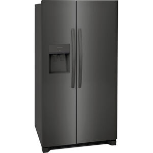 Frigidaire 36 in. 25.6 cu. ft. Side-by-Side Refrigerator With External Ice & Water Dispenser - Black Stainless Steel, Black Stainless Steel, hires