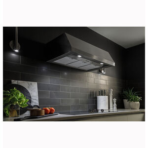 GE 30 in. Canopy Pro Style Range Hood with 4 Speed Settings, 600 CFM, Convertible Venting & 2 LED Lights - Stainless Steel, , hires