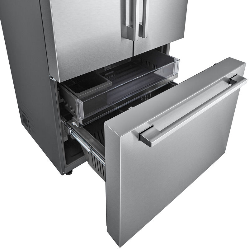 LG Studio 36 in. 26.5 cu. ft. Smart Counter Depth French Door Refrigerator with Internal Water Dispenser - PrintProof Stainless Steel, PrintProof Stainless Steel, hires