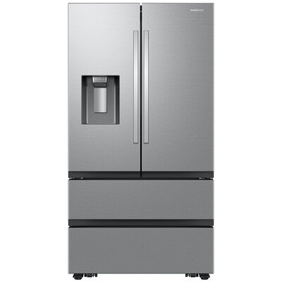 Samsung 36 in. 24.5 cu. ft. Smart Counter Depth 4-Door French Door Refrigerator with External Ice & Water Dispenser - Fingerprint Resistant Stainless Steel | RF26CG7400SR