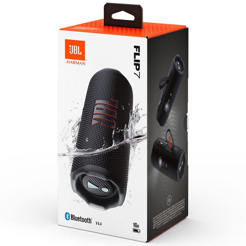 JBL Flip 7 Portable Rechargeable Waterproof Bluetooth Speaker - Black, Black, hires