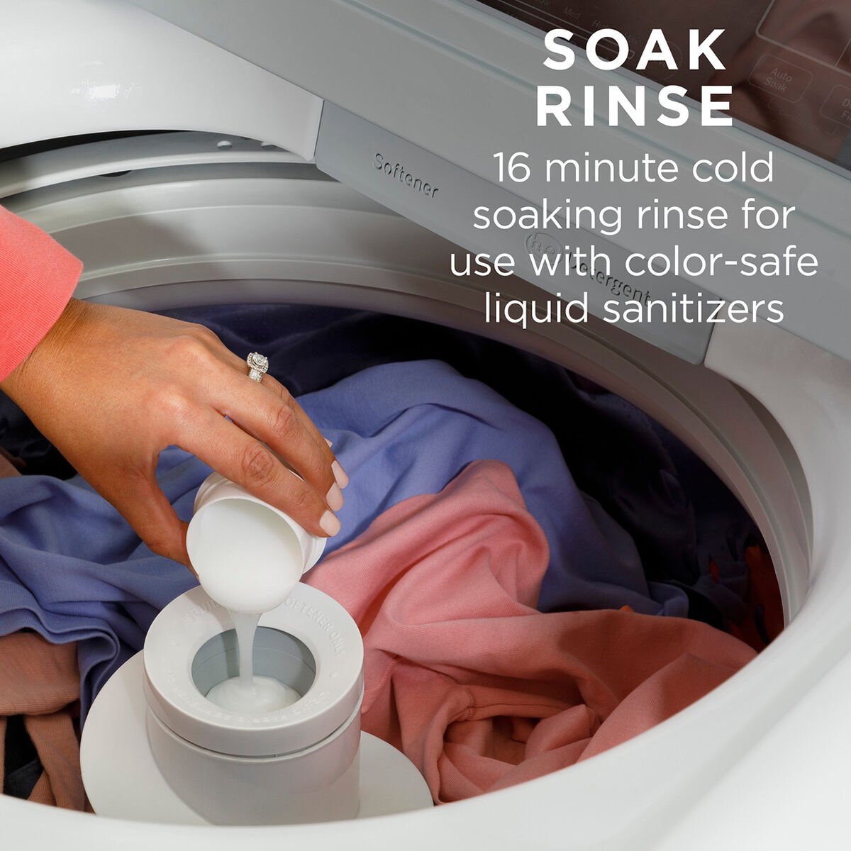 GE 27 in. 4.5 cu. ft. Top Load Washer with Agitator & Sanitize