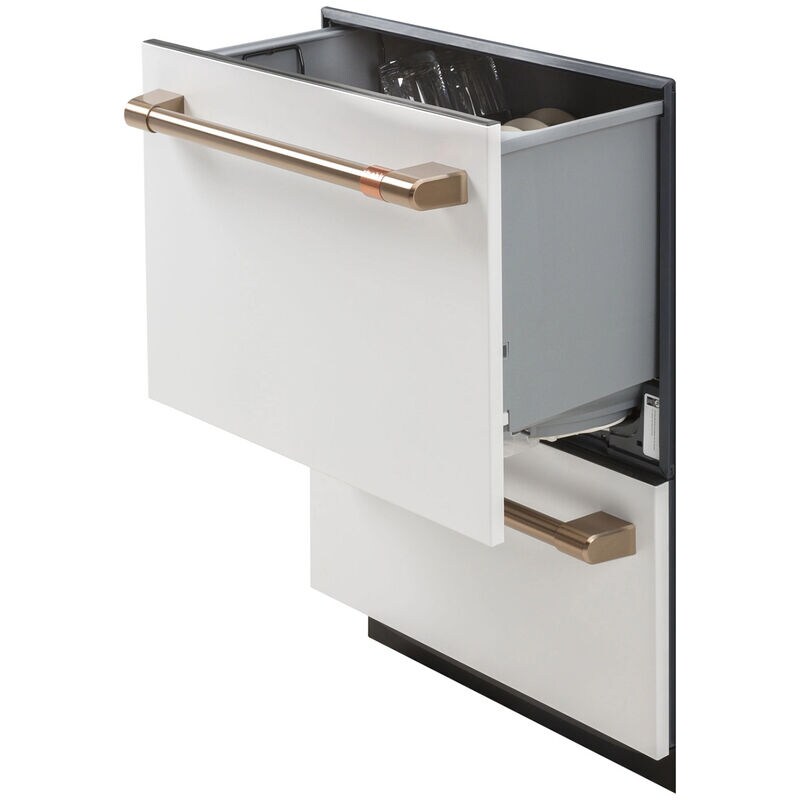 Cafe 24 in. Top Control Flush-Mount Dishwasher Drawer with 49 dBa Sound Level - Matte White, Matte White, hires