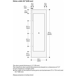 Gaggenau Vario Cooling Expressive Series 24 in. Left-Hinged Door Panel - Brushed Stainless Steel, , hires