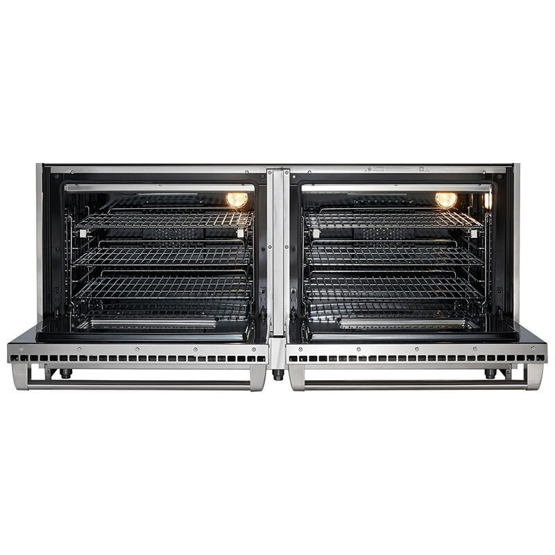 Wolf 60 in. 8.8 cu. ft. Standard Convection Double Oven Gas Range with 6 Sealed Burners, Grill & Griddle - Stainless Steel, , hires