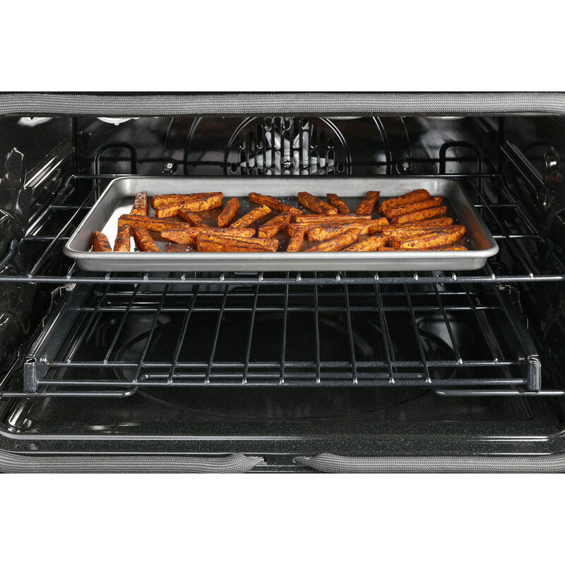Cafe 30 in. 6.7 cu. ft. Smart Air Fry True European Convection Double Oven Slide-In Gas Range with 6 Sealed Burners & Griddle - Stainless Steel, Stainless Steel, hires
