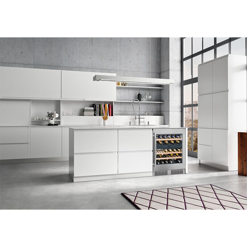 Liebherr 24 in. Undercounter Wine Cabinet with Wood Racks, Dual Temperature Zones & 34 Bottle Capacity - Stainless Steel, , hires