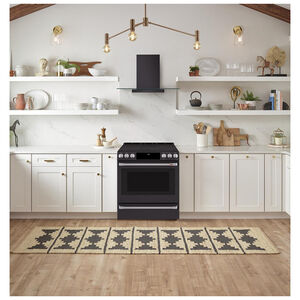 Cafe 30 in. 5.7 cu. ft. Smart Air Fry True European Convection Slide-In Electric Range with Smoothtop Burners - Matte Black, Matte Black, hires