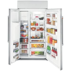 Cafe 42 in. 24.5 cu. ft. Built-In Smart Counter Depth Side by Side Refrigerator with Ice & Water Dispenser - Stainless Steel, , hires