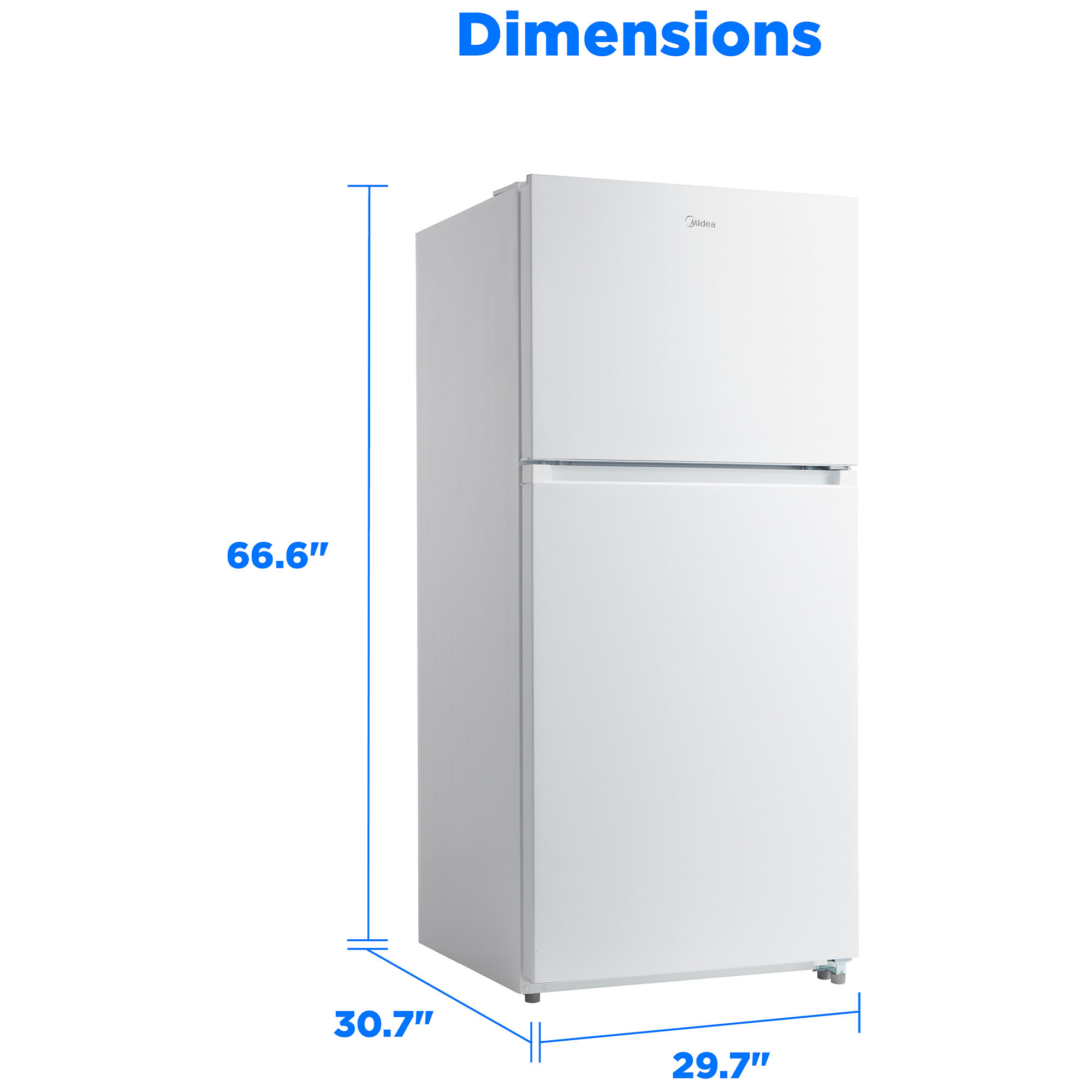 Midea 30 in. 18.1 cu. ft. Garage-Ready Top Freezer Refrigerator