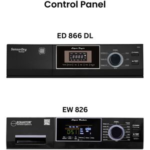 Equator 24 in. 1.62 cu. ft. Electric Front Load Laundry Center with Sensor Dry, Pet & Sanitize Cycle - Black, , hires
