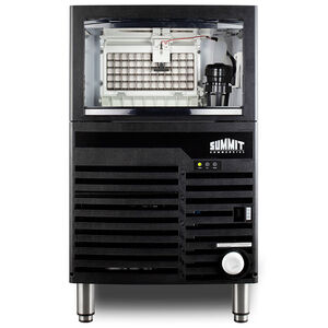 Summit 21 in. Built-In Undercounter Commercial-Use Ice Maker with 27 lb. Ice Storage, Auto-Defrost & Digital Control - Black, , hires