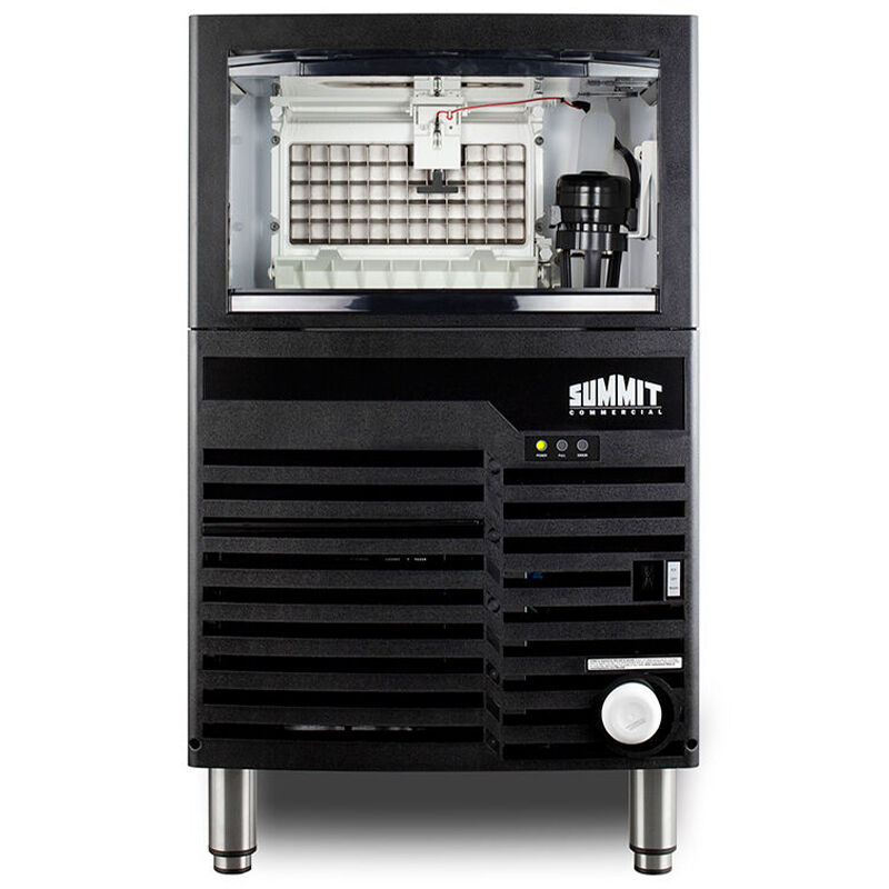 Summit 21 in. Built-In Undercounter Commercial-Use Ice Maker with 27 lb. Ice Storage, Auto-Defrost & Digital Control - Black, , hires