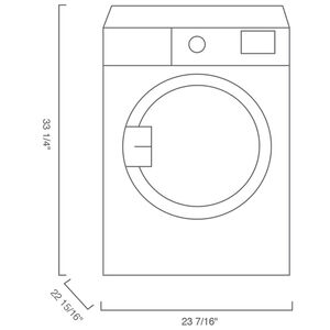 Blomberg 24 in. 3.7 cu. ft. Stackable Electric Dryer with Sanitize Cycle & Sensor Dry - White, , hires