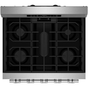 KitchenAid 30 in. 5.0 cu. ft. Smart Air-Fry True European Convection Gas Range with 5 Sealed Burners - Stainless Steel with PrintShield Finish, , hires