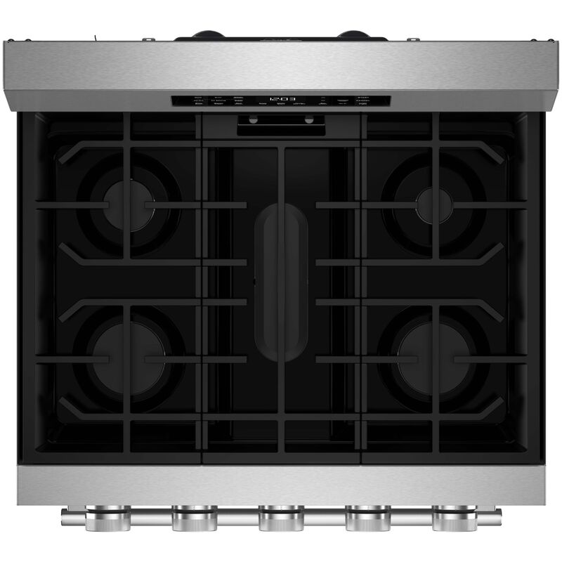 KitchenAid 30 in. 5.0 cu. ft. Smart Air-Fry True European Convection Gas Range with 5 Sealed Burners - Stainless Steel with PrintShield Finish, , hires