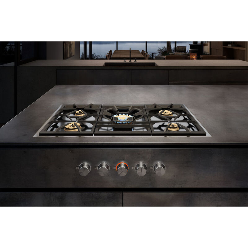 Gaggenau Vario 400 Series 36 in. 5-Burner Natural Gas Cooktop with Simmer Burner & Power Burner - Stainless Steel, , hires