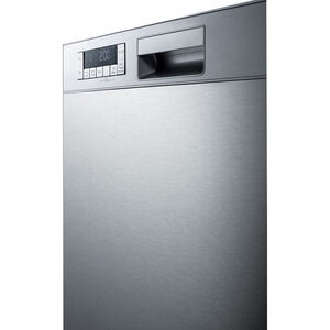 Summit 24 in. Built-In Dishwasher with Front Control, 49 dBA Sound Level, 12 Place Settings, 5 Wash Cycles & Sanitize Cycle - Stainless Steel, , hires