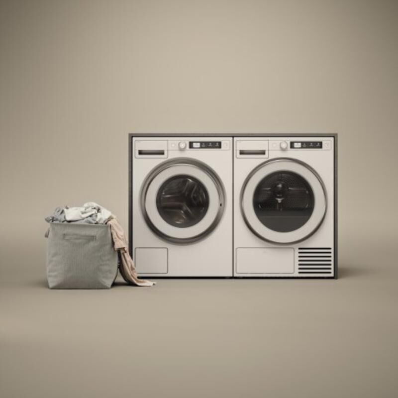 Asko 5-Series 24 in. 5.2 cu. ft. Smart Stackable Electric Dryer with Heat Pump & Sensor Dry - White, White, hires