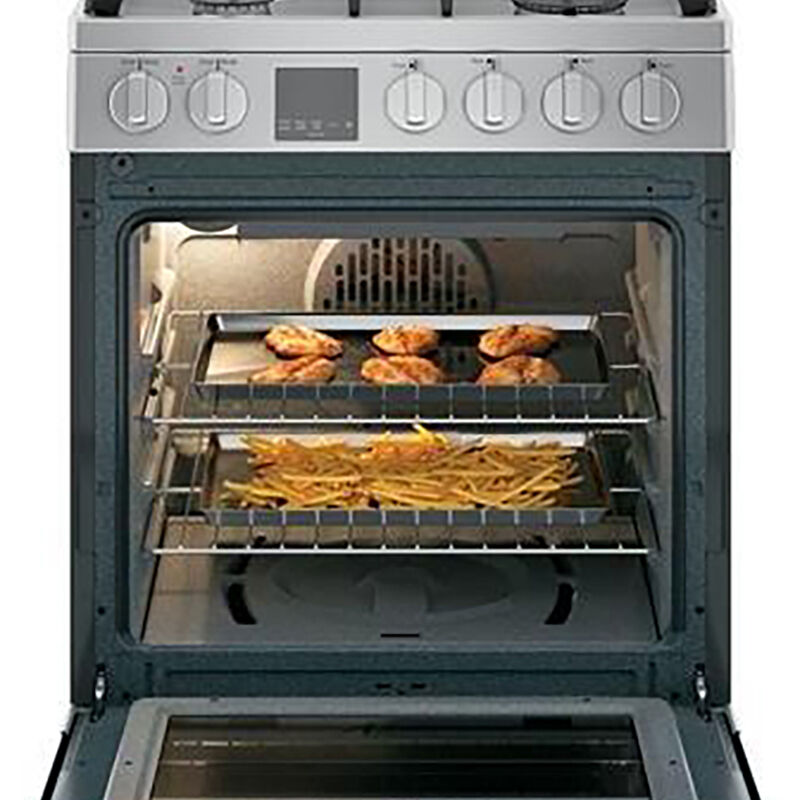Haier 24 in. 2.9 cu. ft. Standard Convection Gas Range with 4 Sealed Burners - Stainless Steel, , hires