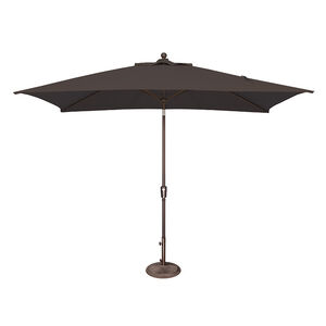SimplyShade Catalina 6.6'x10' Rectangle Push Button Market Umbrella in Sunbrella Fabric - Black, Black, hires