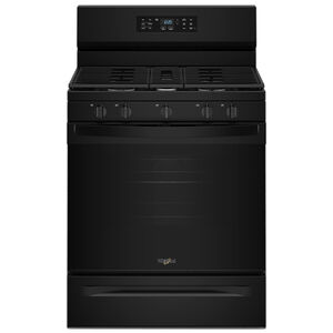 Whirlpool 30 in. 5.0 cu. ft. Air-Fry Standard Convection Gas Range with 5 Sealed Burners - Black, , hires