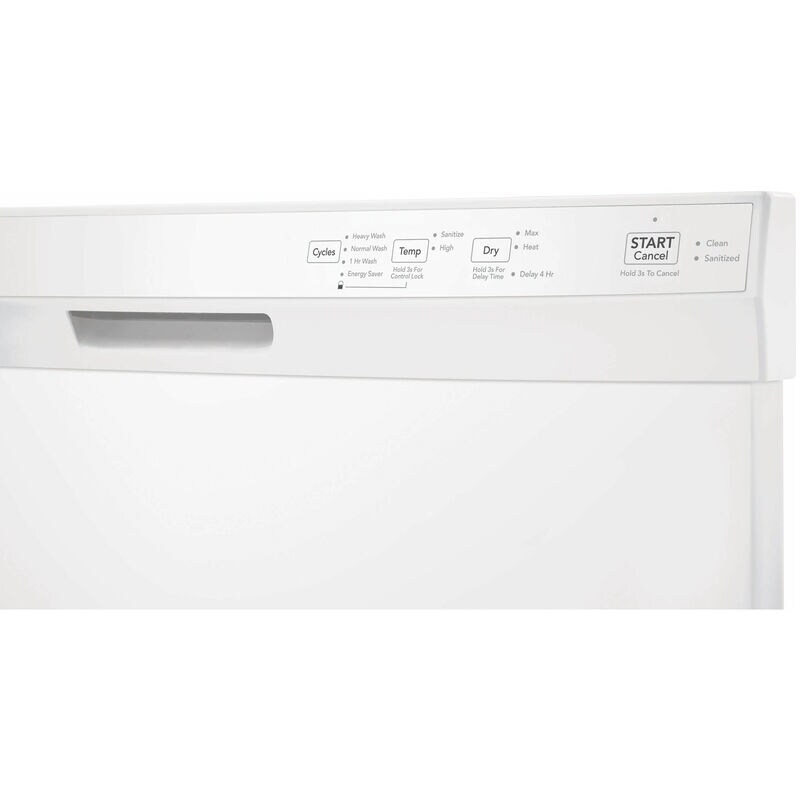 Frigidaire 24 in. Front Control Dishwasher with 54 dBa Sound Level, MaxDry & Pocket - White, White, hires