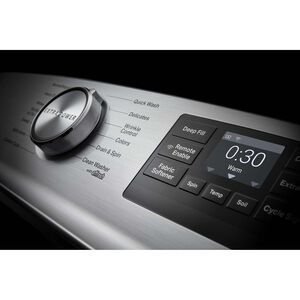 Maytag 27 in. 5.2 cu. ft. Smart Top Load Washer with Agitator & Extra Power Button - Metallic Slate, Metallic Slate, hires