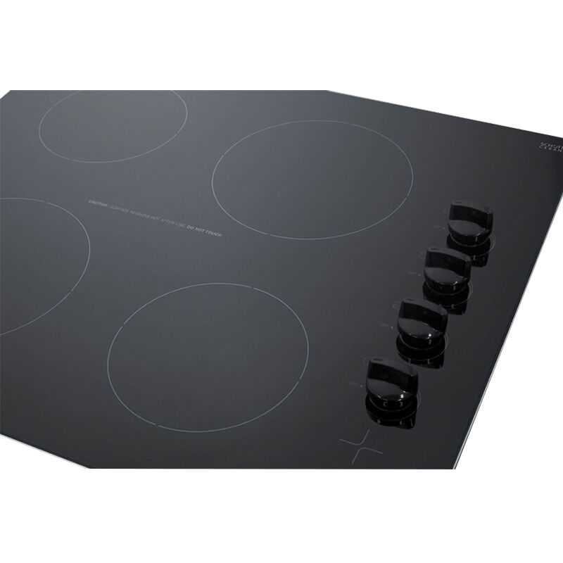 Summit 24 in. 4-Burner Electric Cooktop - Black, , hires