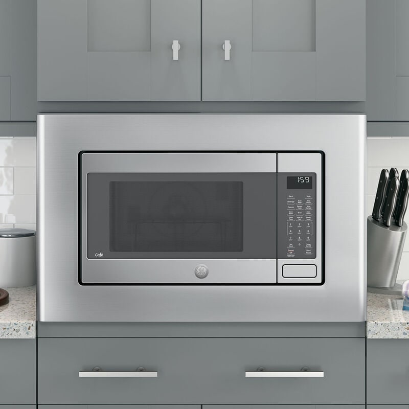 GE Optional 30 in. Built-In Trim Kit for Microwaves (Counter Top) - Stainless Steel, , hires
