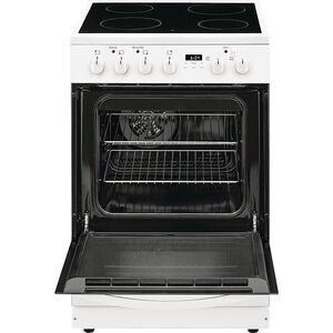Frigidaire 24 in. 1.9 cu. ft. Standard Convection Electric Range with Smoothtop Burners - White, White, hires