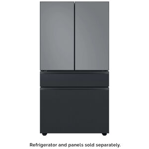 Samsung BESPOKE 4-Door French Door Bottom Panel for Refrigerators - Matte Black Steel, , hires