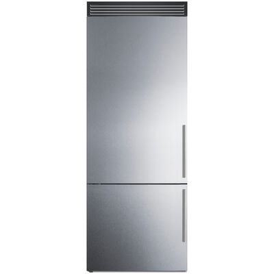 Summit 28 in. 14.6 cu. ft. Counter Depth Bottom Freezer Refrigerator - Stainless Steel | FFBF279XH72L