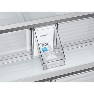 Samsung Bespoke 36 in. 24 cu. ft. Smart Counter Depth French Door Refrigerator with Internal Water AutoFill Pitcher - Stainless Steel, Stainless Steel, hires