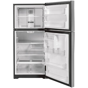 GE 33 in. 21.9 cu. ft. Garage Ready Top Freezer Refrigerator - Fingerprint Resistant Stainless, Fingerprint Resistant Stainless, hires