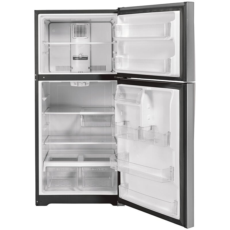 GE 33 in. 21.9 cu. ft. Garage Ready Top Freezer Refrigerator - Fingerprint Resistant Stainless, Fingerprint Resistant Stainless, hires