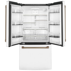 Cafe 33 in. 18.6 cu. ft. Counter Depth French Door Refrigerator with Internal Water Dispenser - Matte White, Matte White, hires