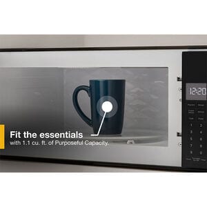 Whirlpool 30 in. 1.1 cu. ft. 1000W Low Profile Built-In Microwave - Stainless Steel, , hires