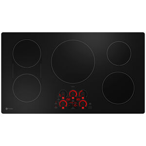 GE Profile 36 in. 5-Burner Smart Induction Cooktop with Simmer Burner & Power Burner - Black, , hires