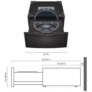 LG SideKick 29 in. 1.0 cu. ft. TwinWash Compatible Pedestal Washer - Black Steel, , hires