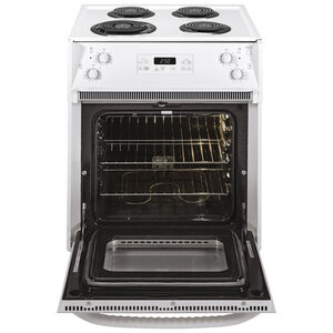 GE 27 in. 3.0 cu. ft. Oven Drop-In Electric Range with 4 Coil Burners - White, White, hires