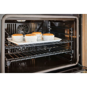 Monogram Minimalist Series 30 in. 5 cu. ft. Smart Speed Electric Single Wall Oven with True European Convection - Stainless Steel, , hires