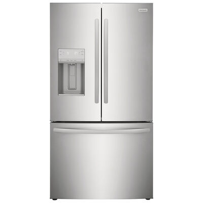 Frigidaire 36 in. 22.6 cu. ft. Counter Depth French Door Refrigerator with External Filtered Ice & Water Dispenser - Stainless Steel | FRFC2323AS