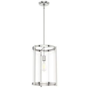 Hunter Astwood 11.5 in. Pendant with Clear Glass - Polished Nickel, , hires